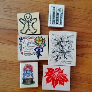 Set of 6 Christmas 🎄 Rubber stamps